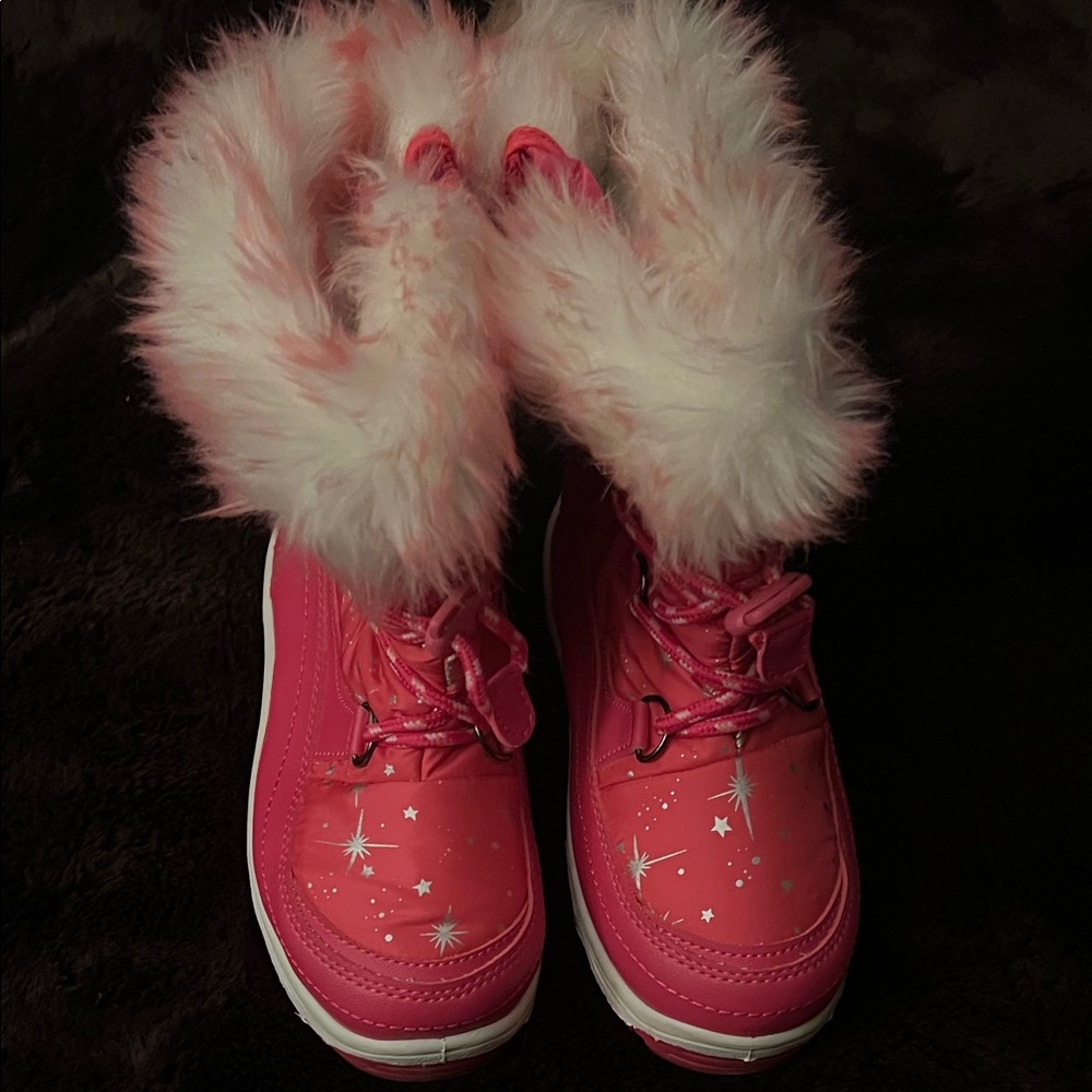 Charming Pink Star Kids Boots